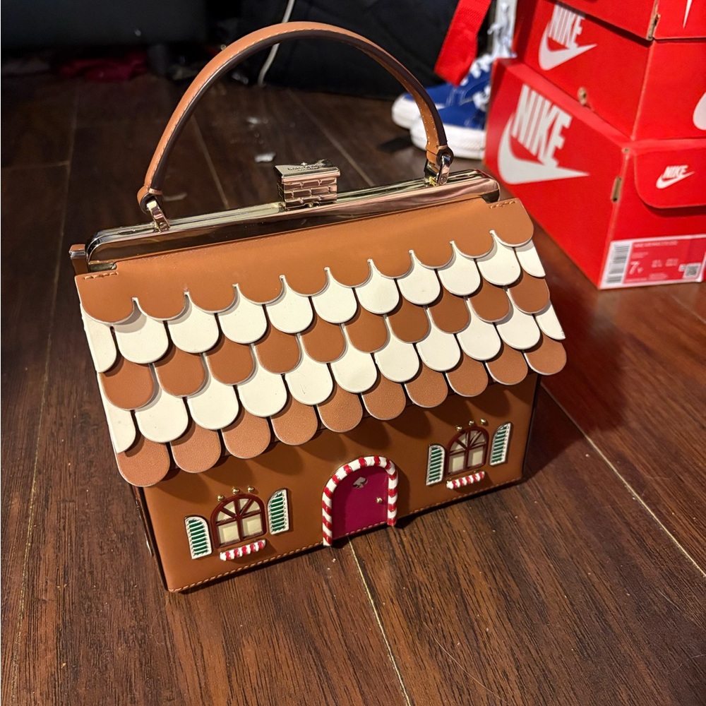 Charming Brown Gingerbread House Handbag